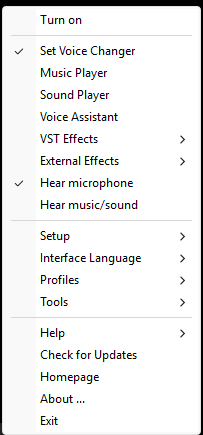 clownfish voice changer options